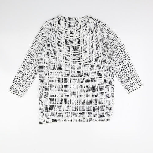 NEXT Womens White Geometric  Pullover Jumper Size 12