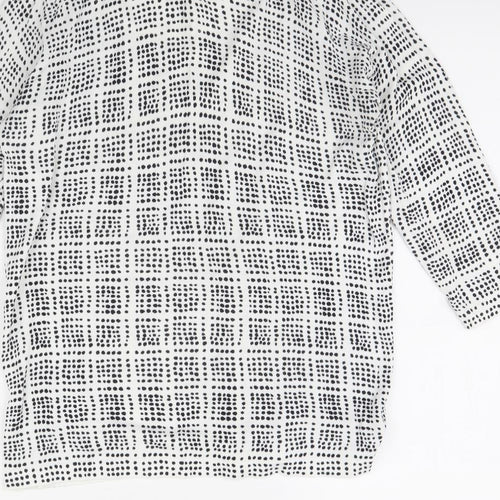 NEXT Womens White Geometric  Pullover Jumper Size 12