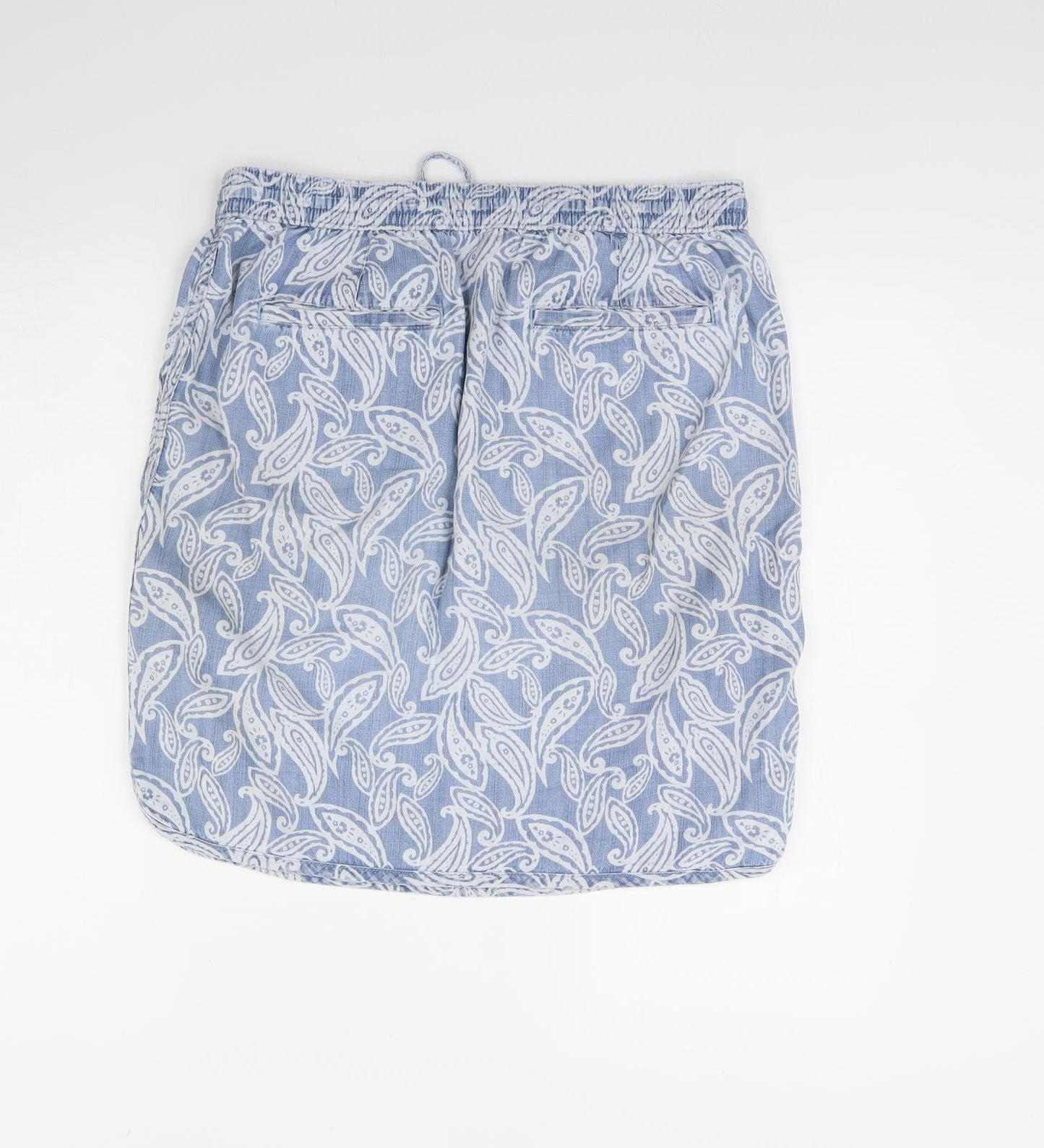 M&s Womens Blue Floral  Mini Skirt Size 12