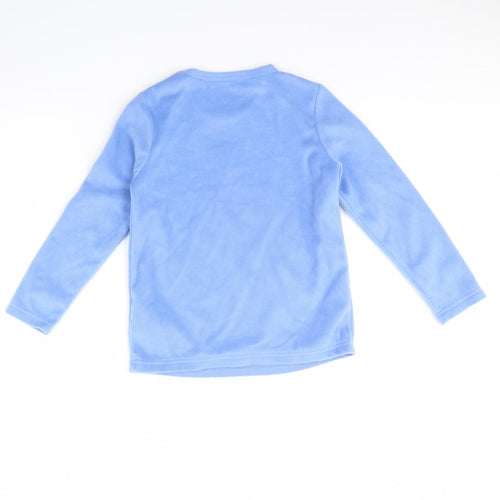 PJ Collections Girls Blue Solid Fleece Cami Pyjama Top Size 9 Years  - Unicorn