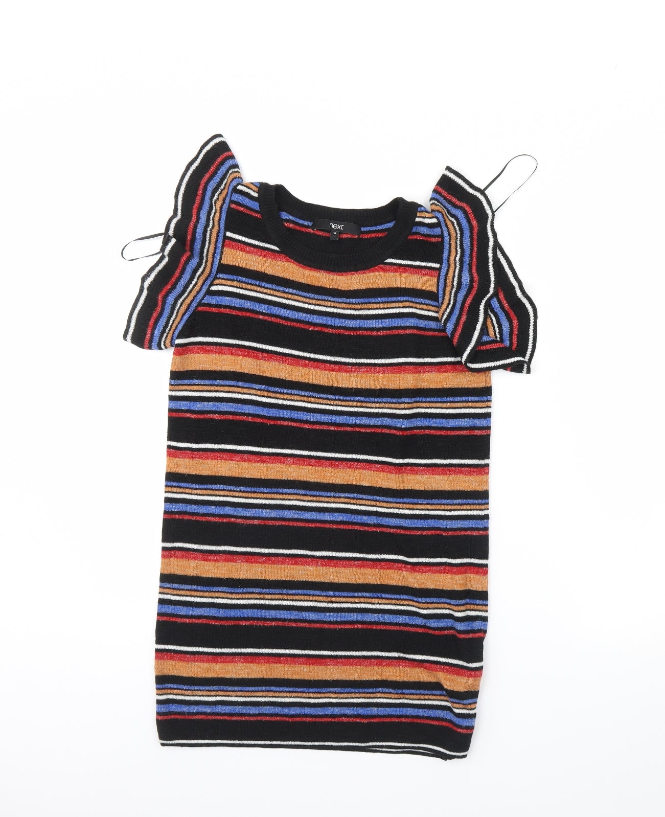 NEXT Womens Black Striped  Basic Blouse Size 10