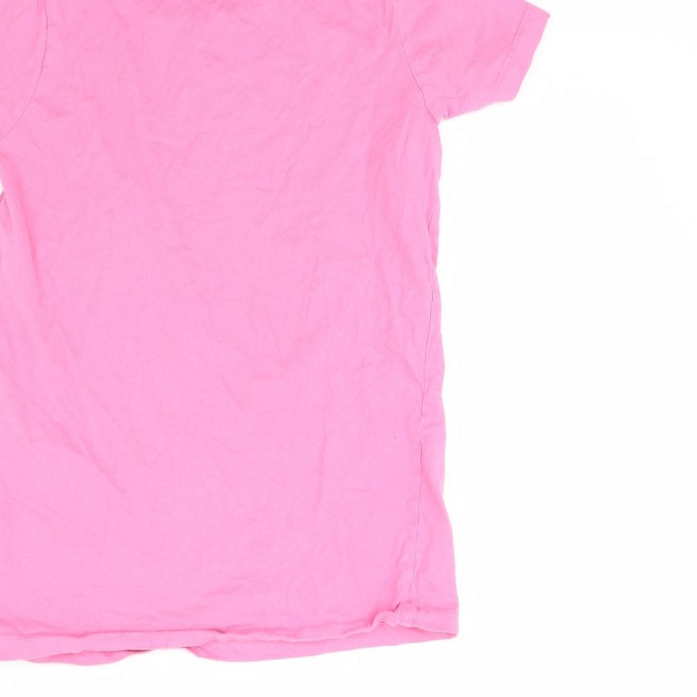 Preworn Girls Pink Solid  Cami Pyjama Top Size 12 Years  - Unicorn