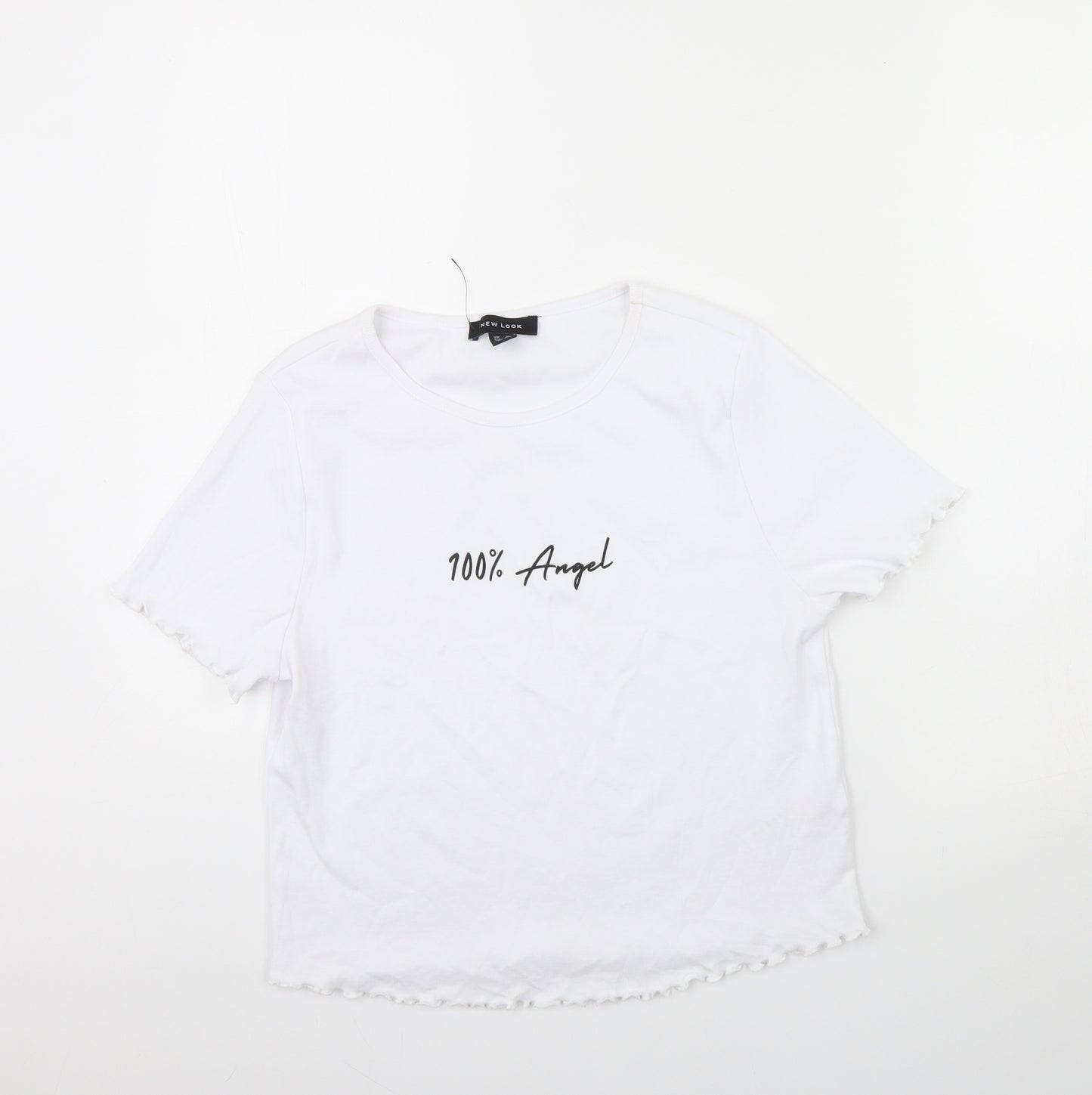 New Look Womens White   Basic T-Shirt Size 16  - angel