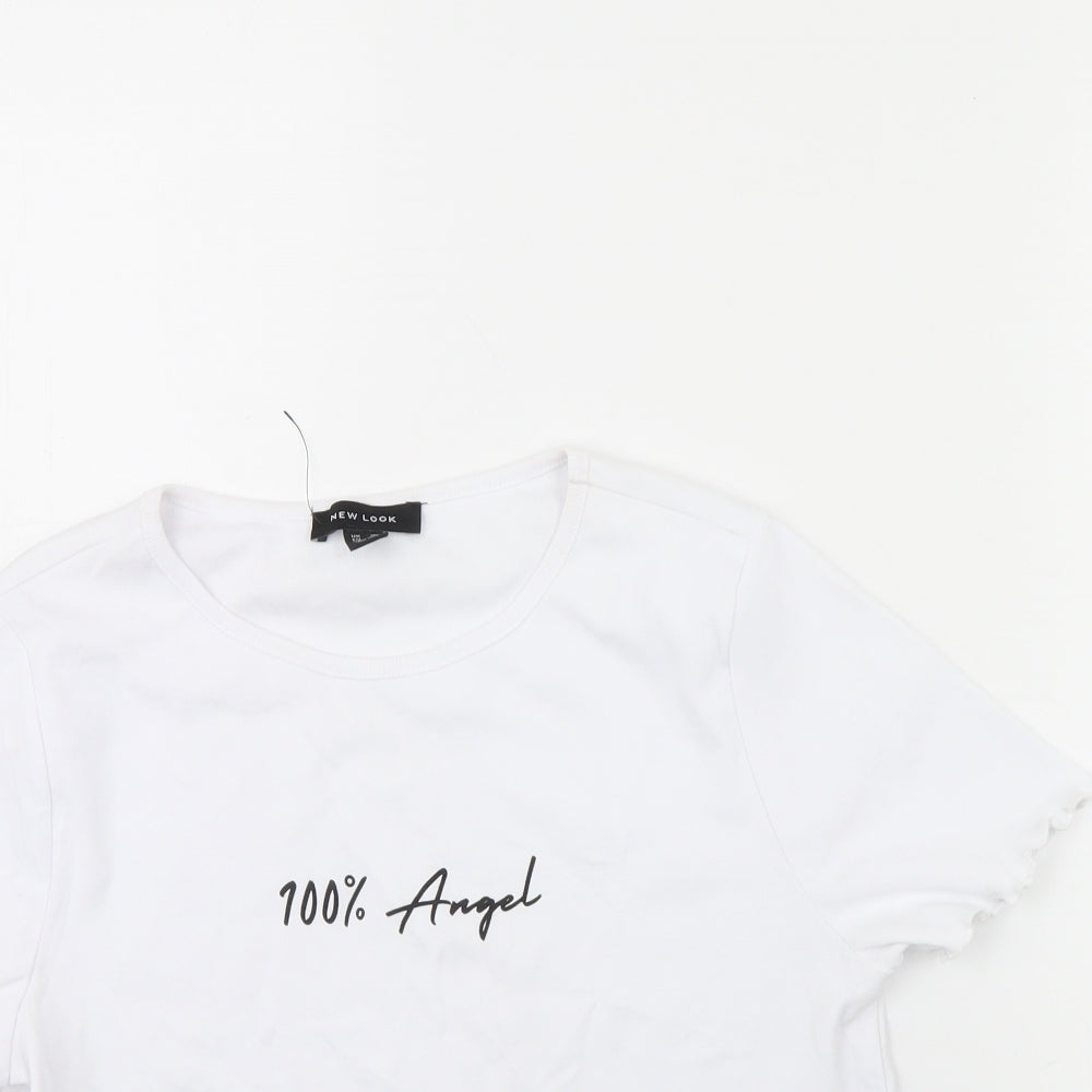 New Look Womens White   Basic T-Shirt Size 16  - angel