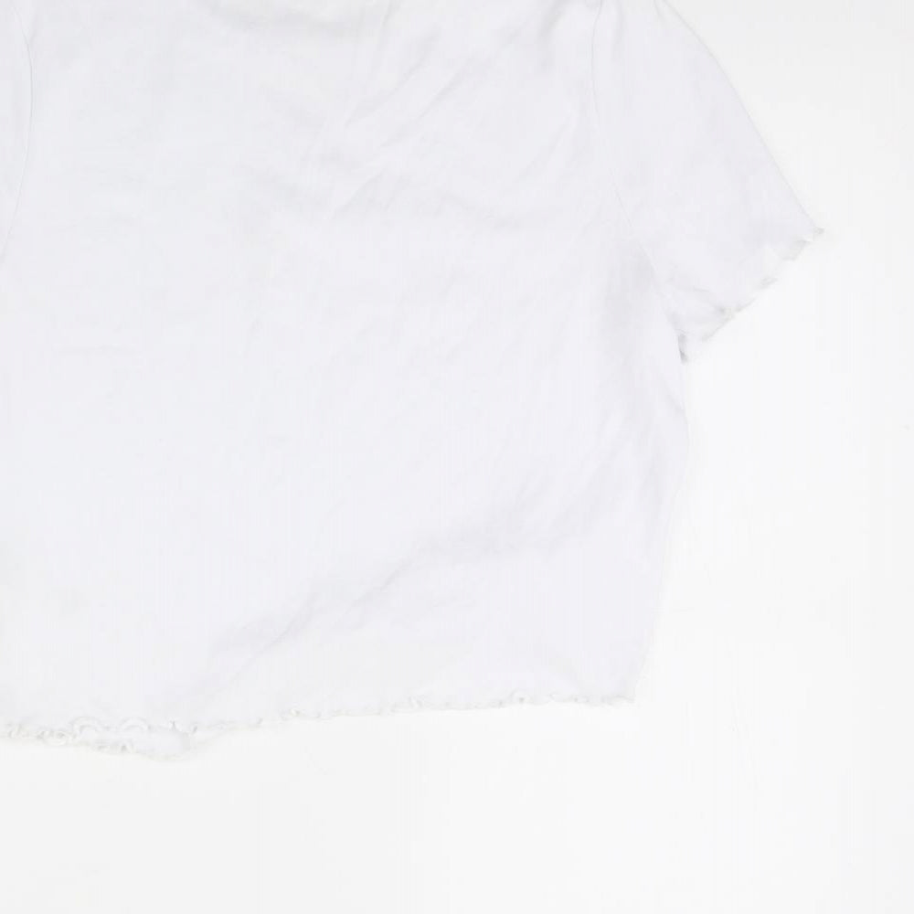 New Look Womens White   Basic T-Shirt Size 16  - angel