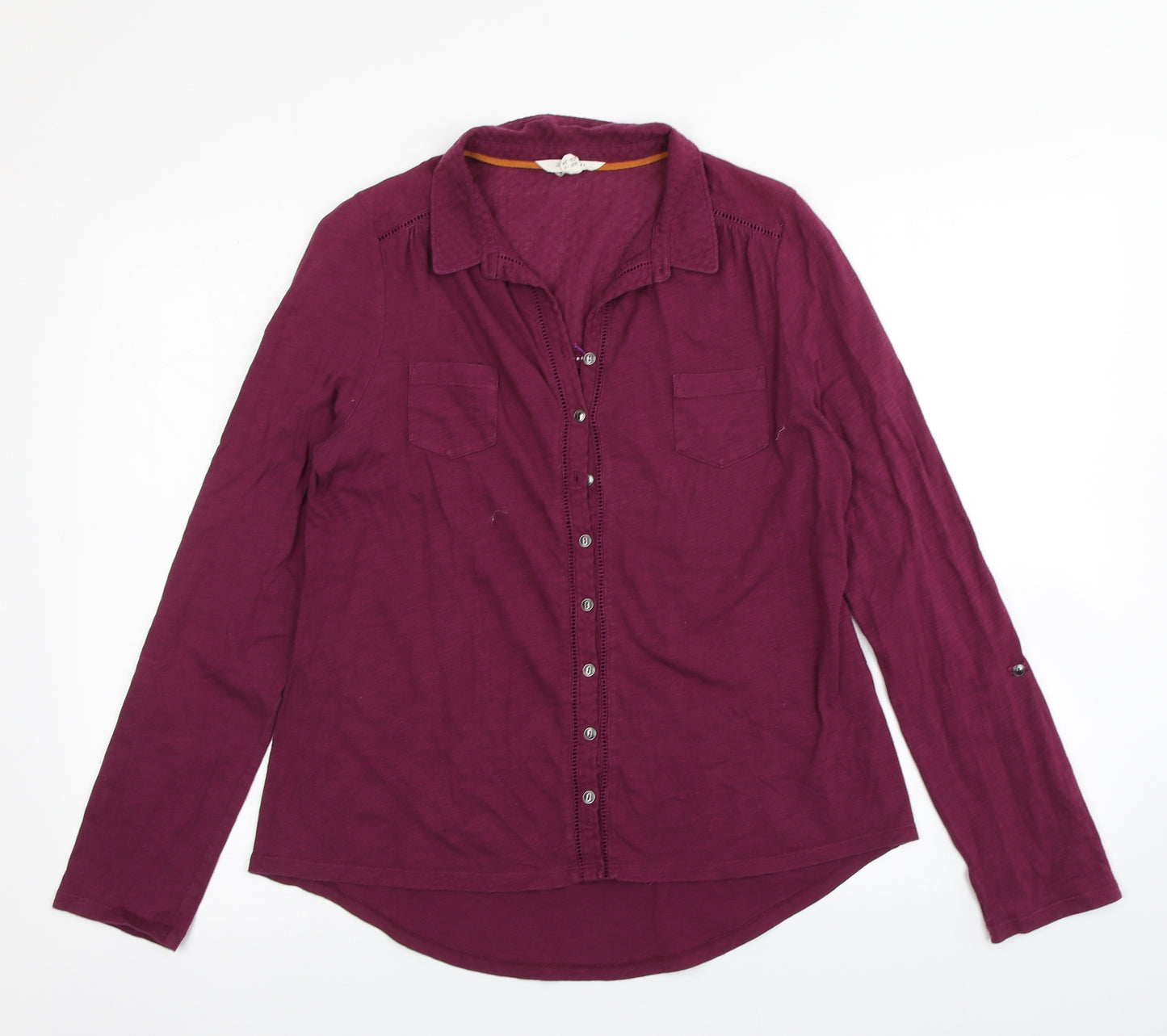 White Stuff Womens Purple   Basic Button-Up Size 10