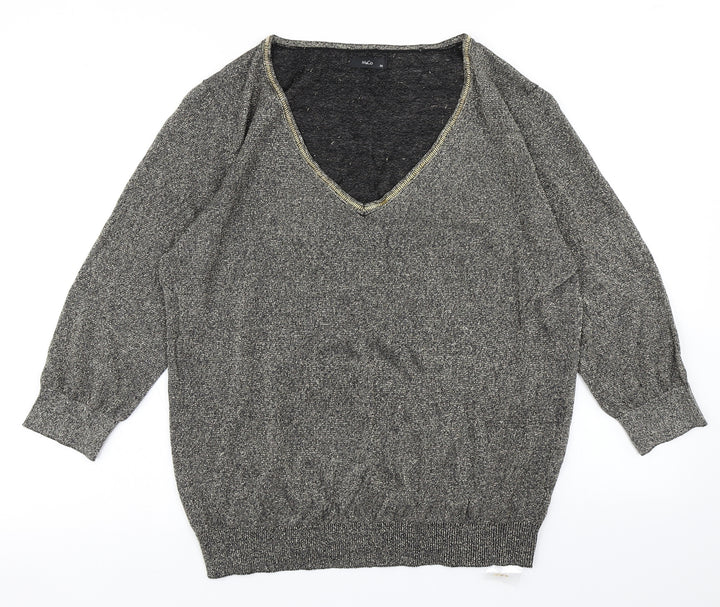 M&Co Womens Gold   Pullover Jumper Size 20