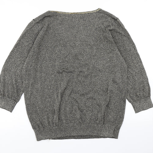 M&Co Womens Gold   Pullover Jumper Size 20