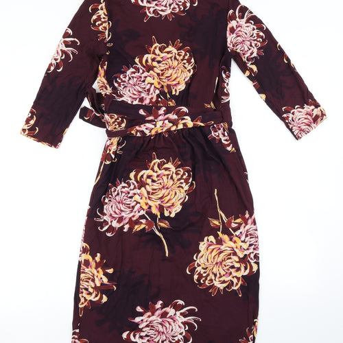 NEXT Womens Purple Floral  Wrap Dress  Size 8
