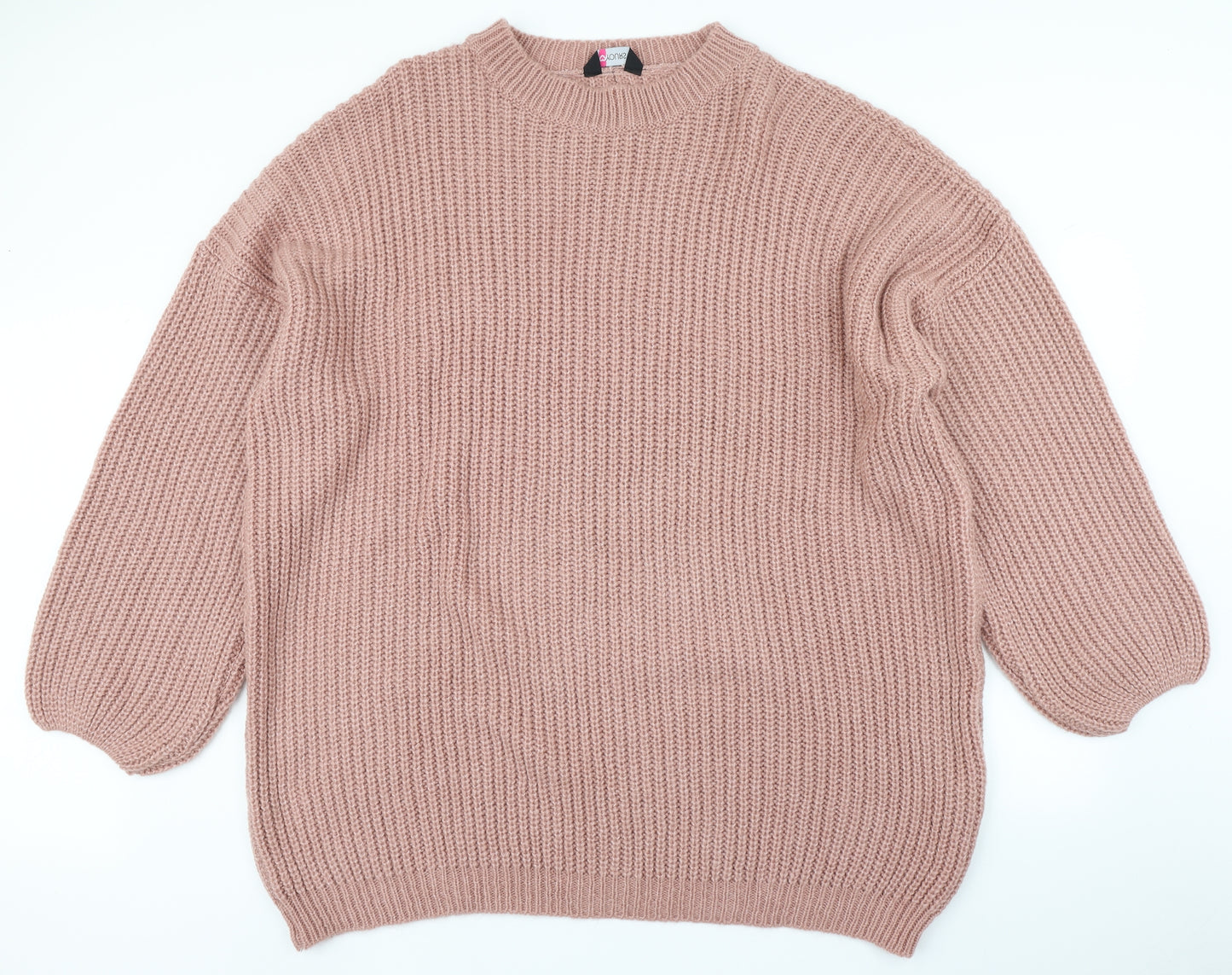 Yours Womens Pink  Knit Pullover Jumper Size 26