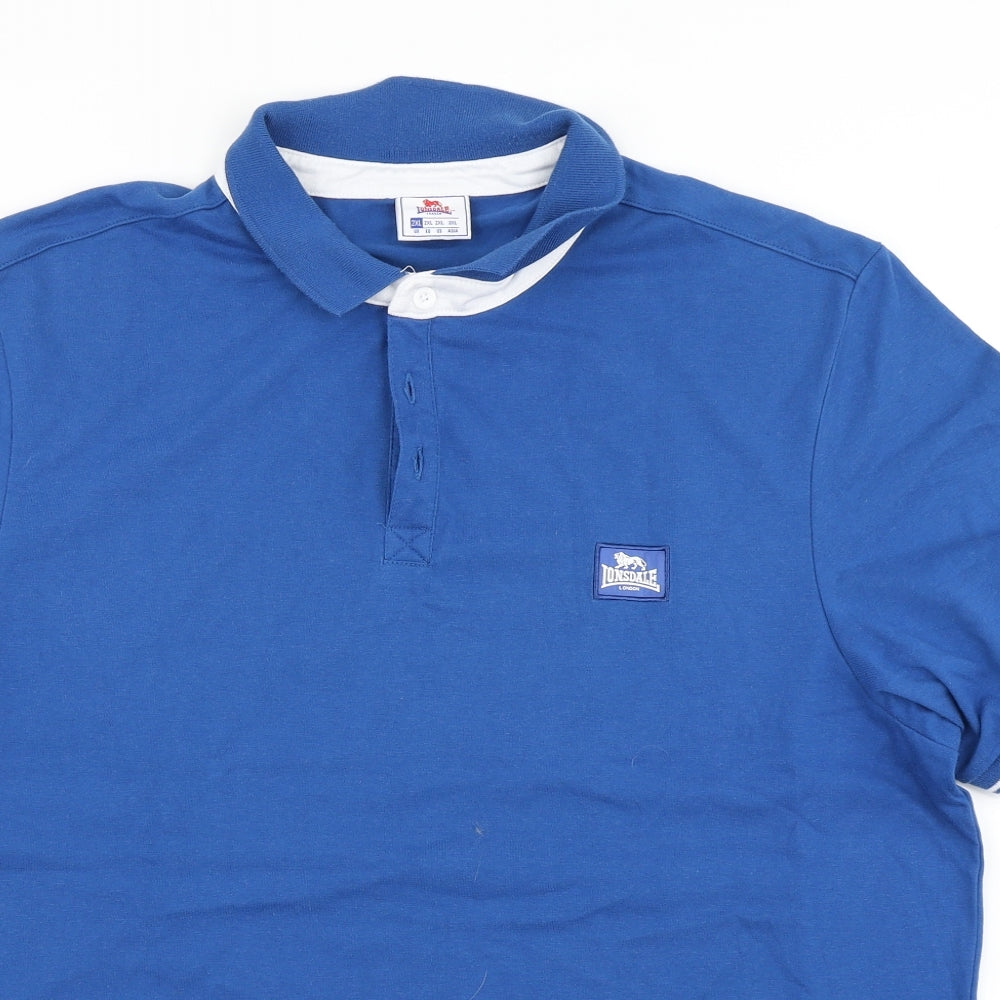 Lonsdale Mens Blue    Polo Size 2XL