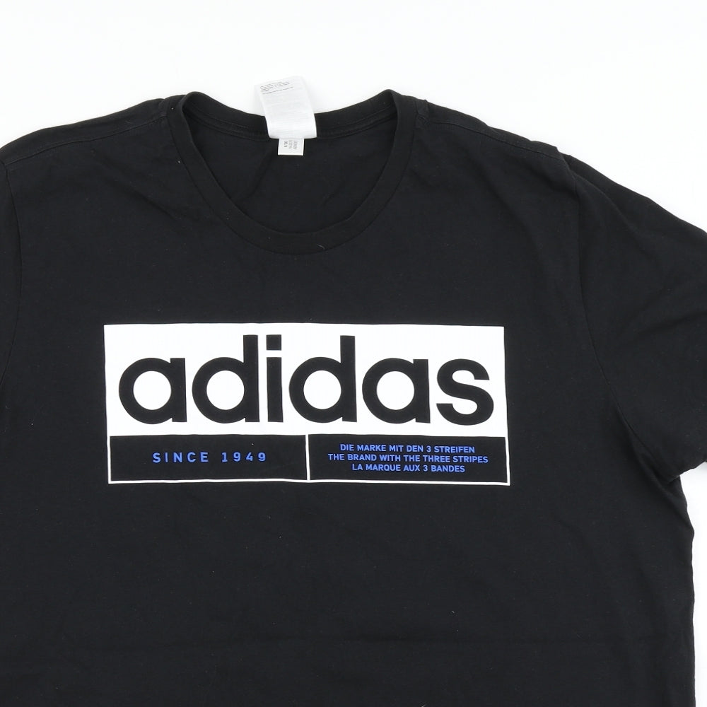 adidas Mens Black    T-Shirt Size XL