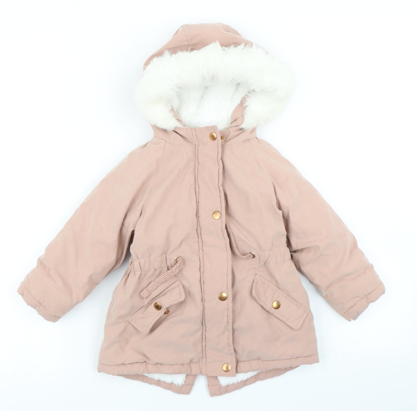 Priumark Girls Pink   Parka Coat Size 18-24 Months