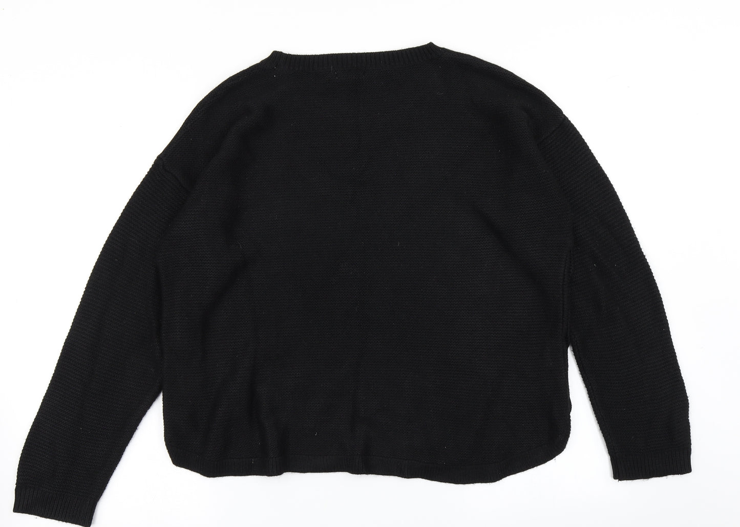 Fatface Womens Black  Knit Pullover Jumper Size 14