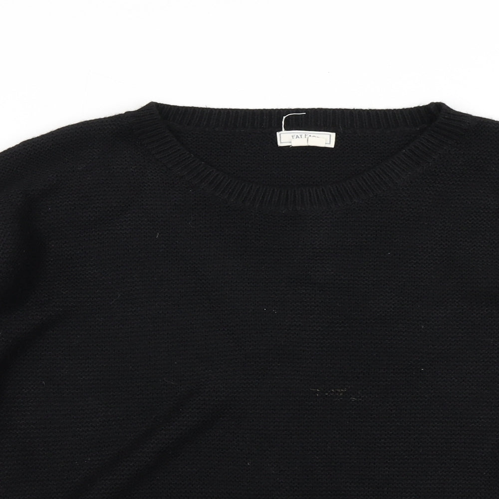 Fatface Womens Black  Knit Pullover Jumper Size 14