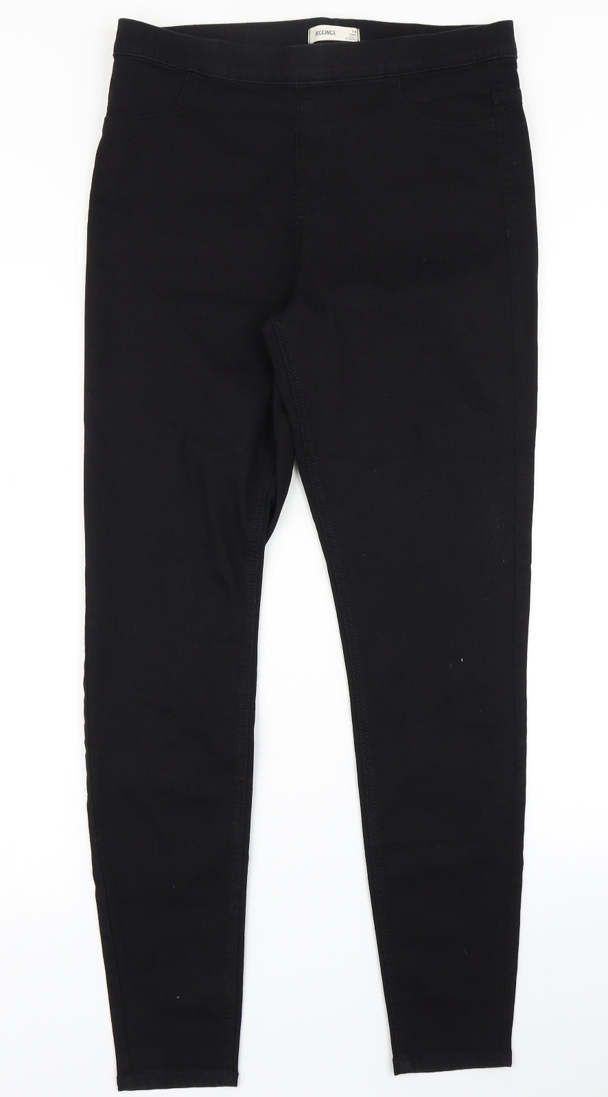 M&S Womens Black  Denim Jegging Jeans Size 14 L29 in