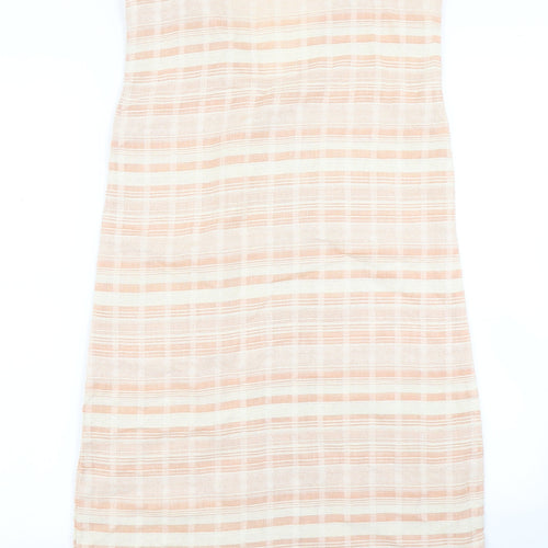 Danity Womens Orange Striped  A-Line  Size S