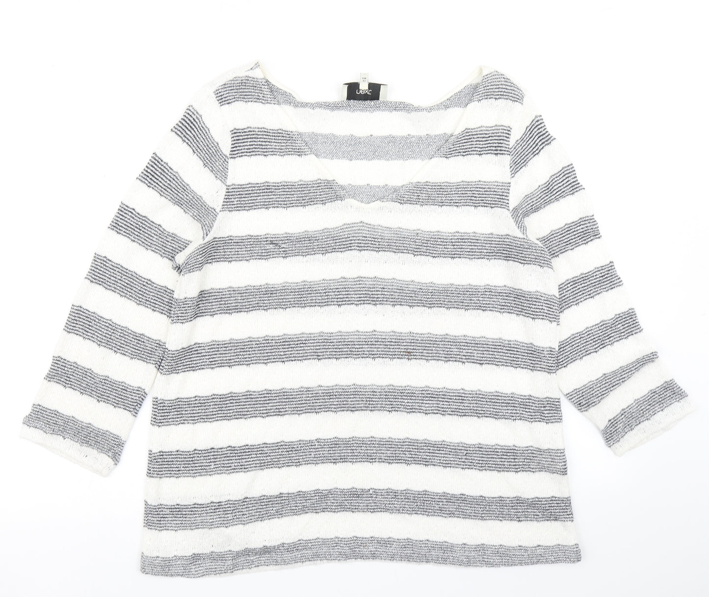 NEXT Womens Blue Striped  Basic T-Shirt Size 14