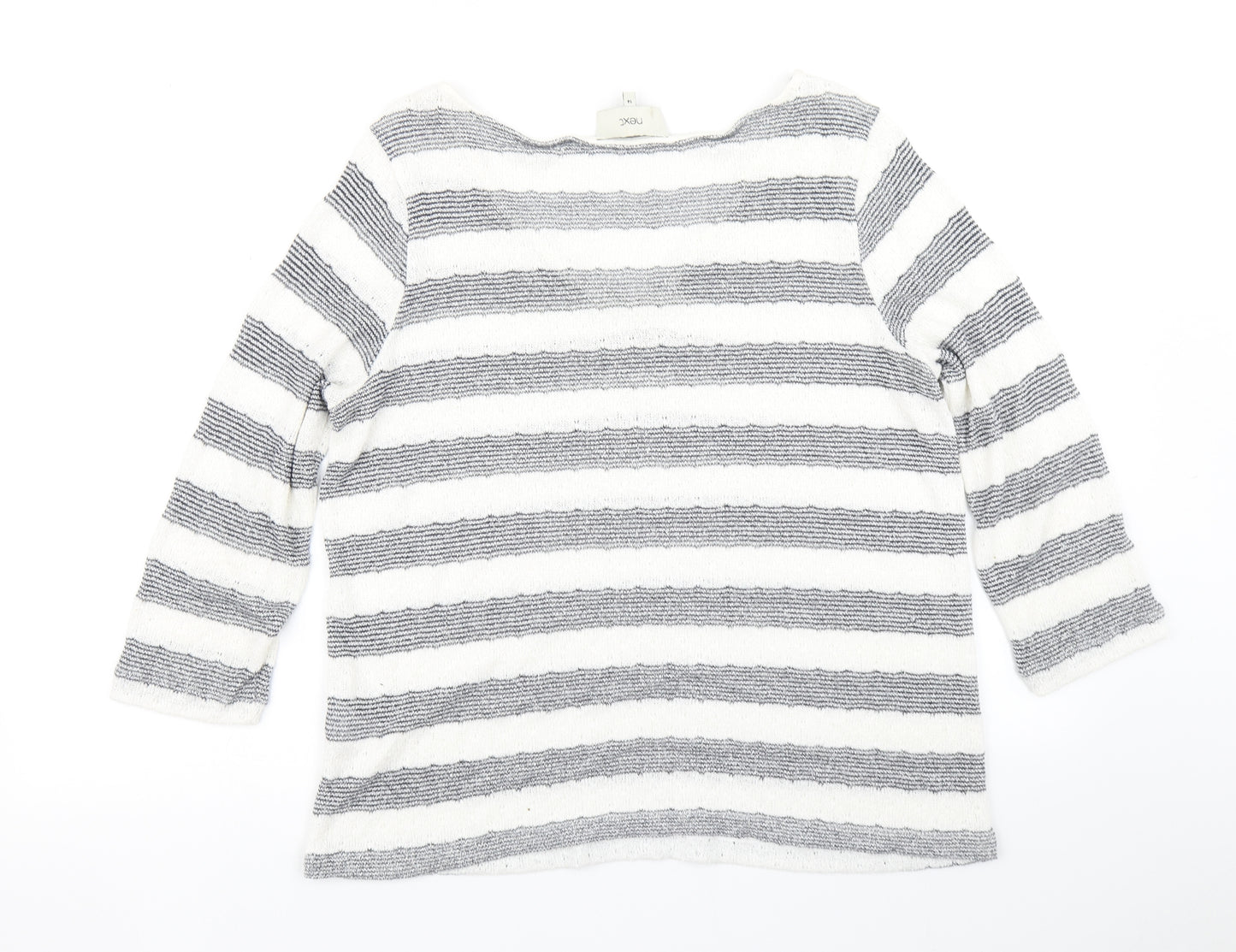 NEXT Womens Blue Striped  Basic T-Shirt Size 14