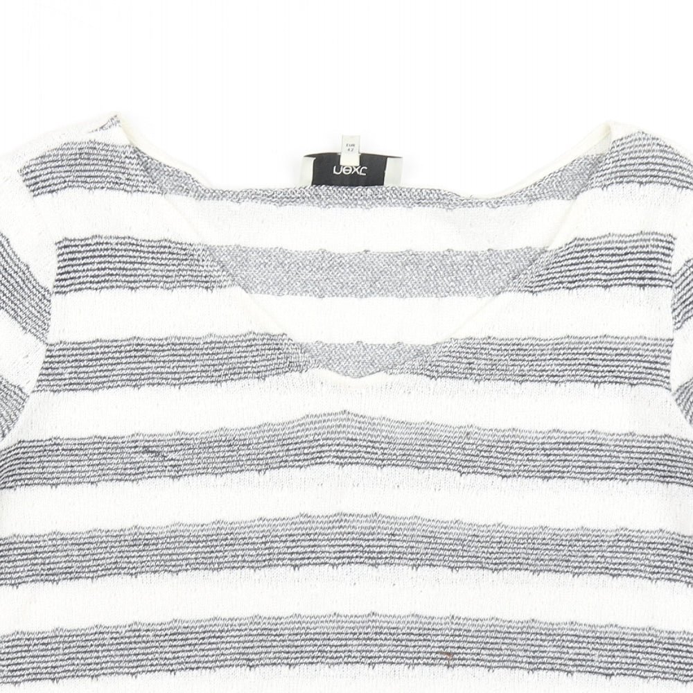 NEXT Womens Blue Striped  Basic T-Shirt Size 14