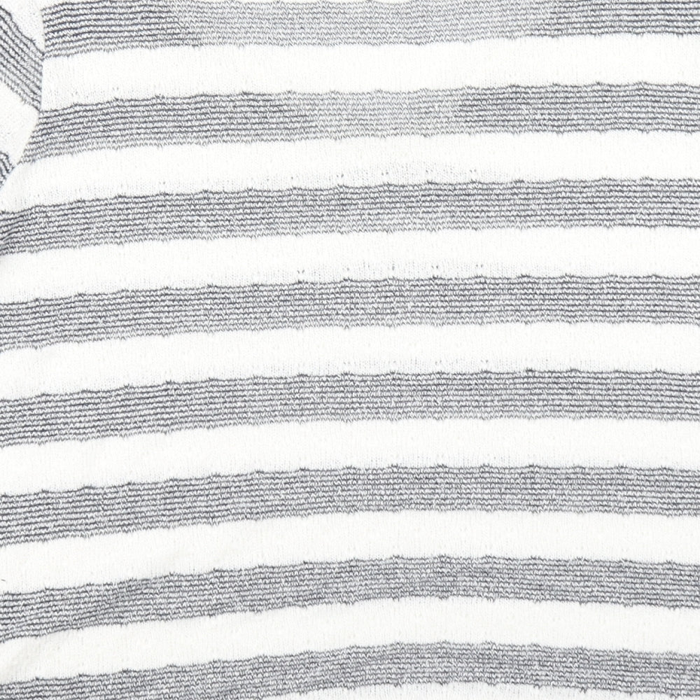 NEXT Womens Blue Striped  Basic T-Shirt Size 14