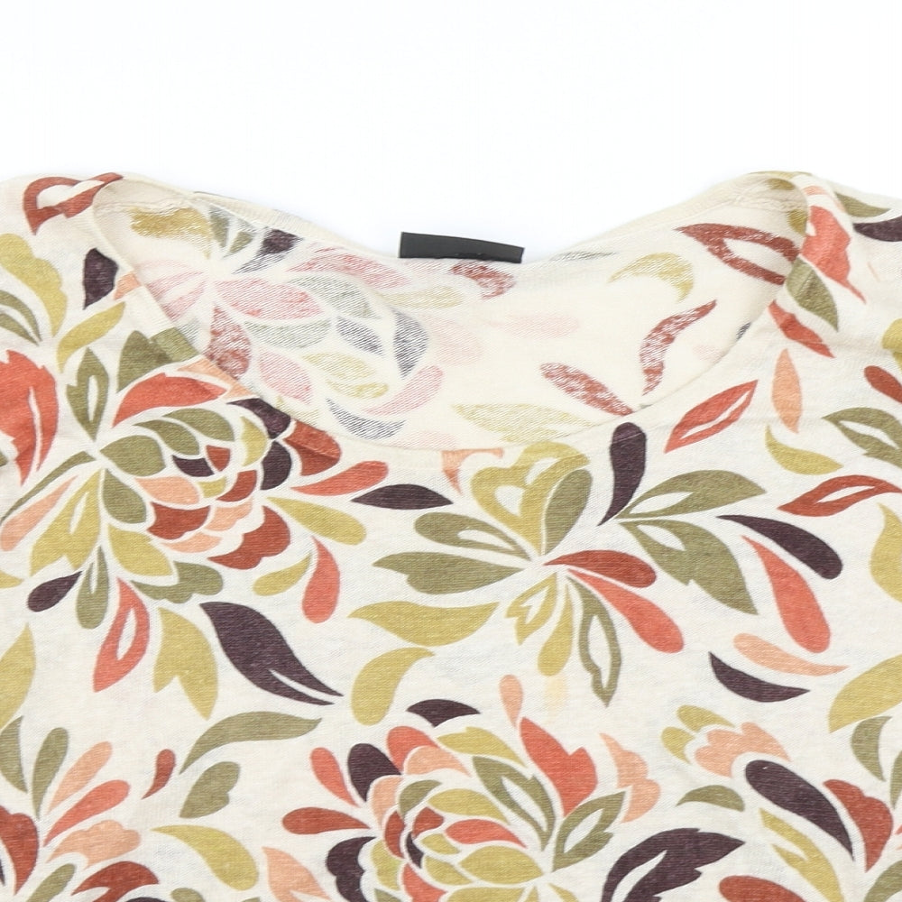 Alex & Co Womens Brown Floral  Basic T-Shirt Size 16