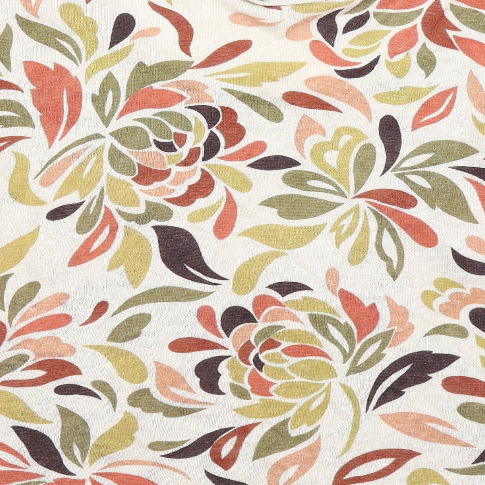 Alex & Co Womens Brown Floral  Basic T-Shirt Size 16