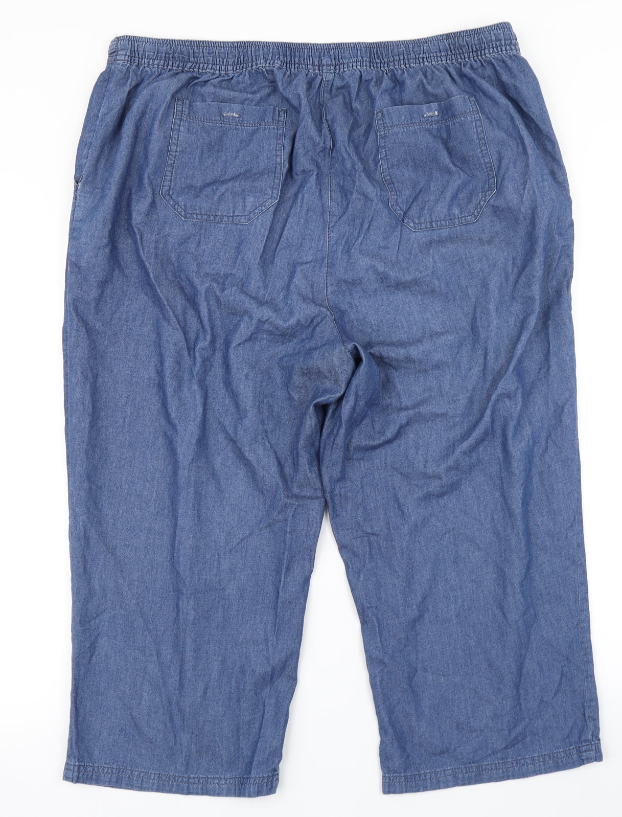 Marks & spencer Womens Blue  Denim Cropped Jeans Size 18 L20 in