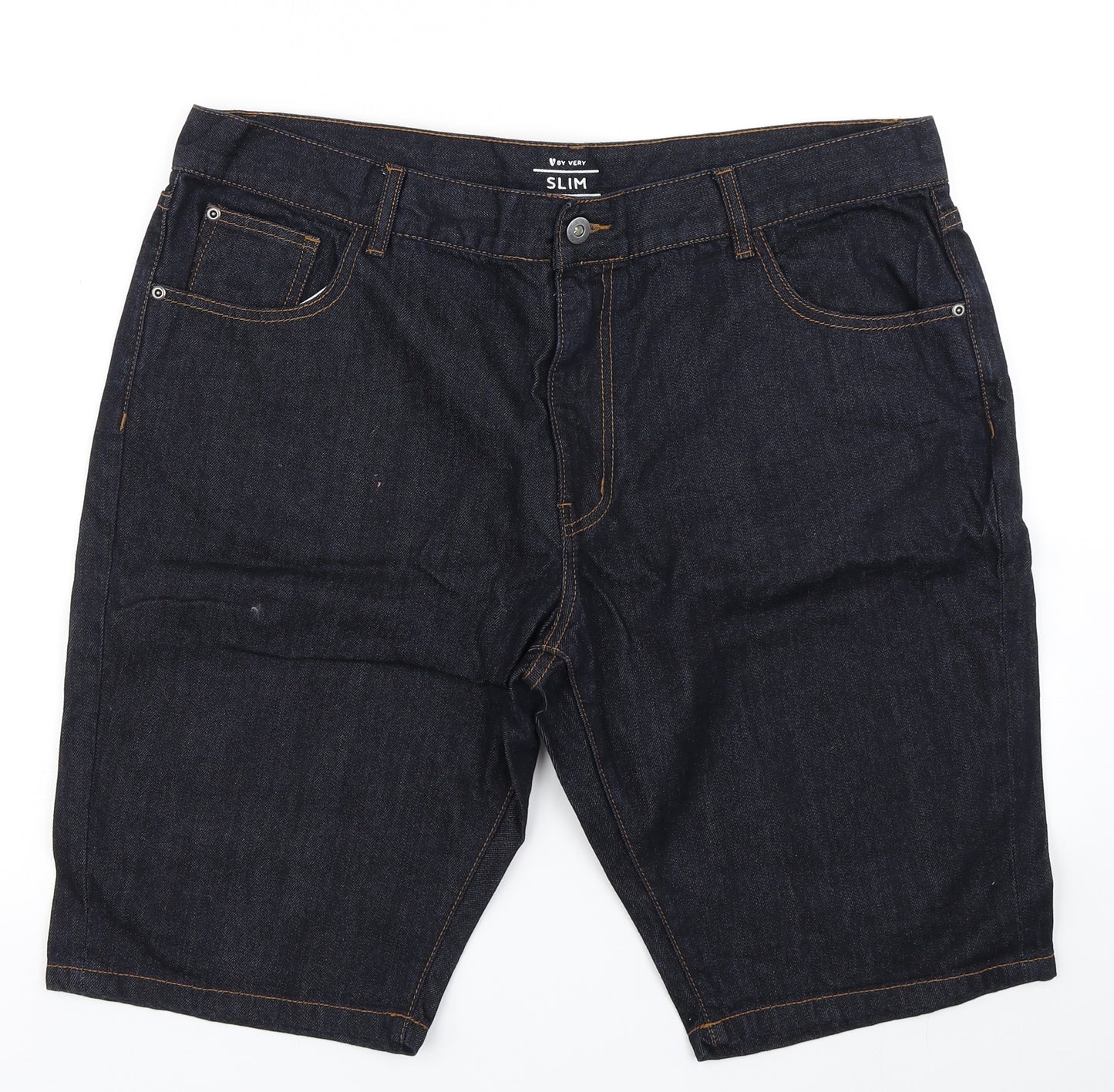V Mens Blue  Denim Cargo Shorts Size 40 in - `