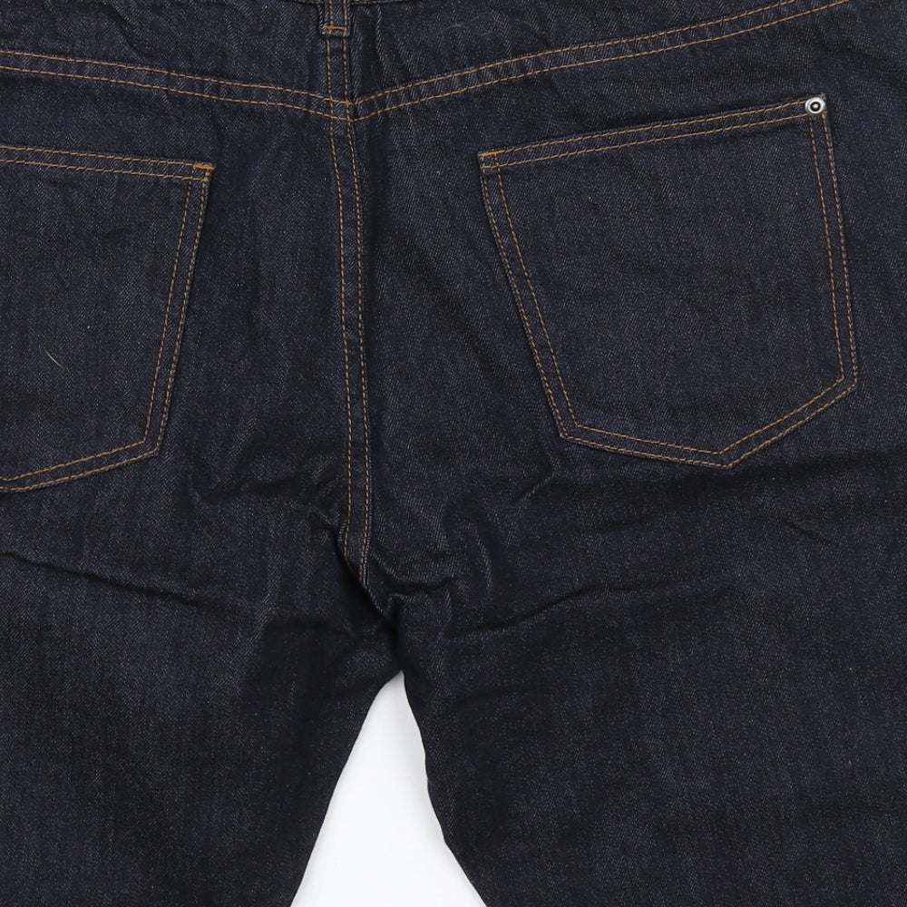 V Mens Blue  Denim Cargo Shorts Size 40 in - `