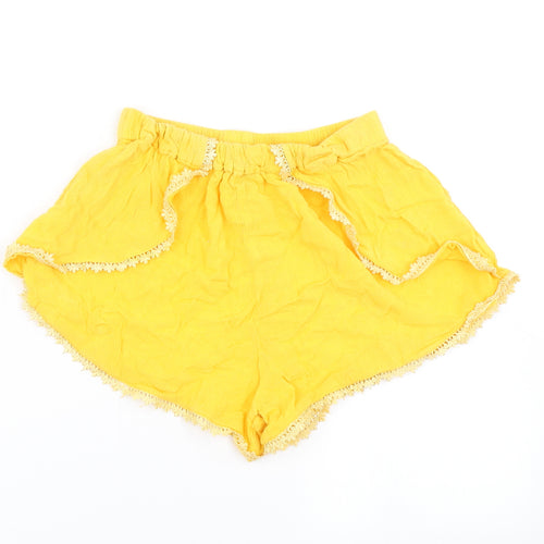 Missguided Womens Yellow   Hot Pants Shorts Size 6
