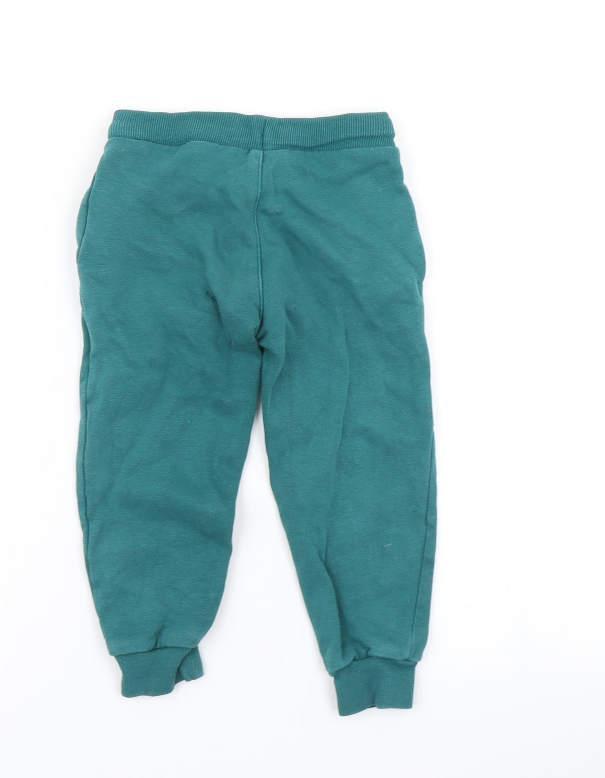 M&S Boys Green   Jogger Trousers Size 2-3 Years
