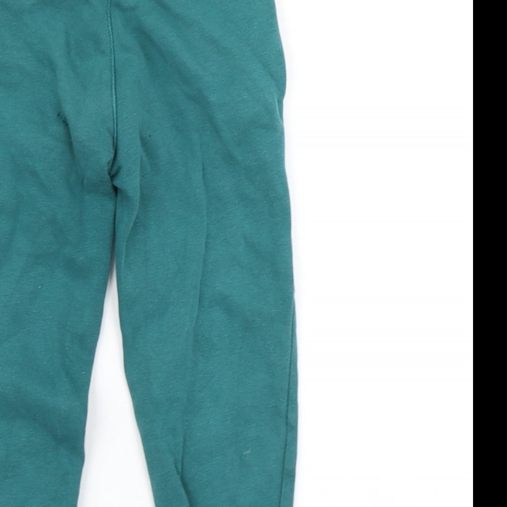 M&S Boys Green   Jogger Trousers Size 2-3 Years