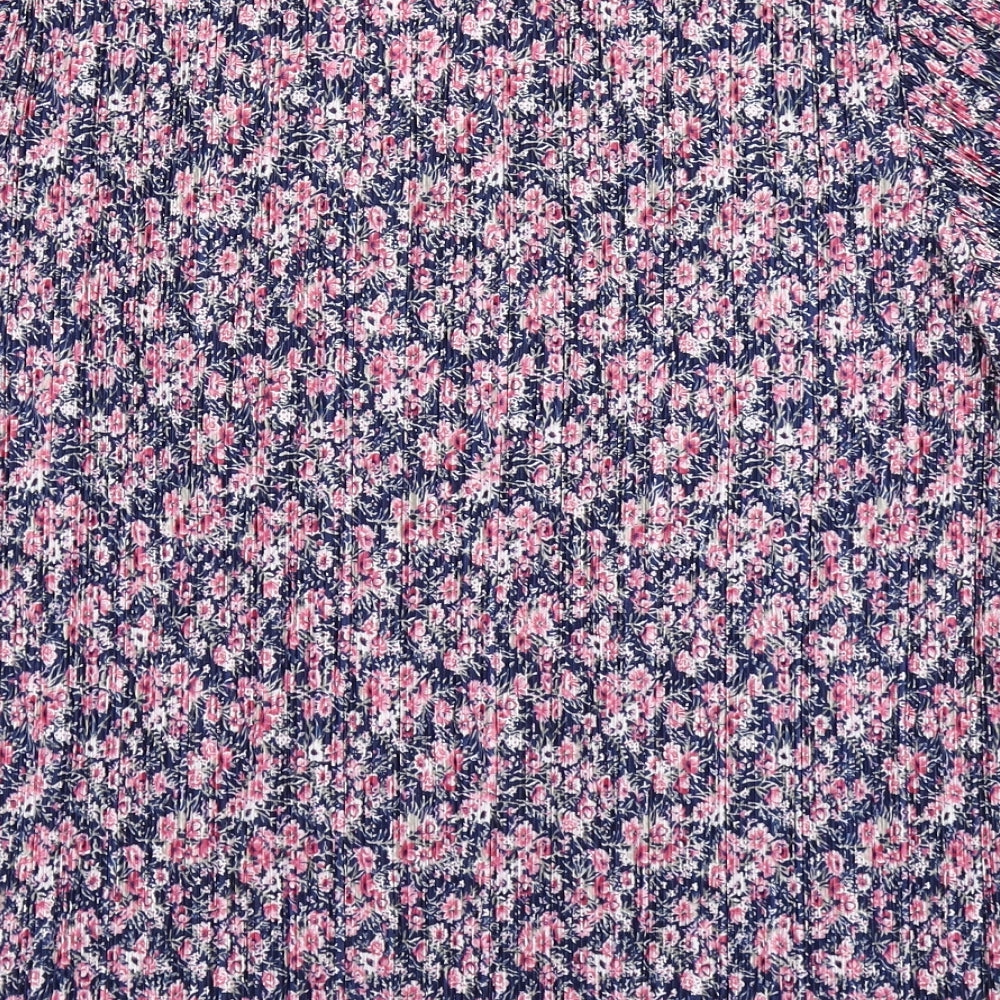 Julipa Womens Blue Floral  Basic T-Shirt Size 18
