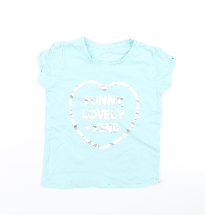 Primark Boys Blue Basic T-Shirt Size 2-3 Years