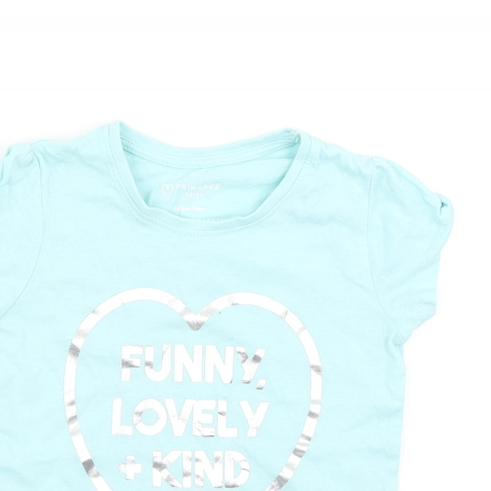 Primark Boys Blue   Basic T-Shirt Size 2-3 Years