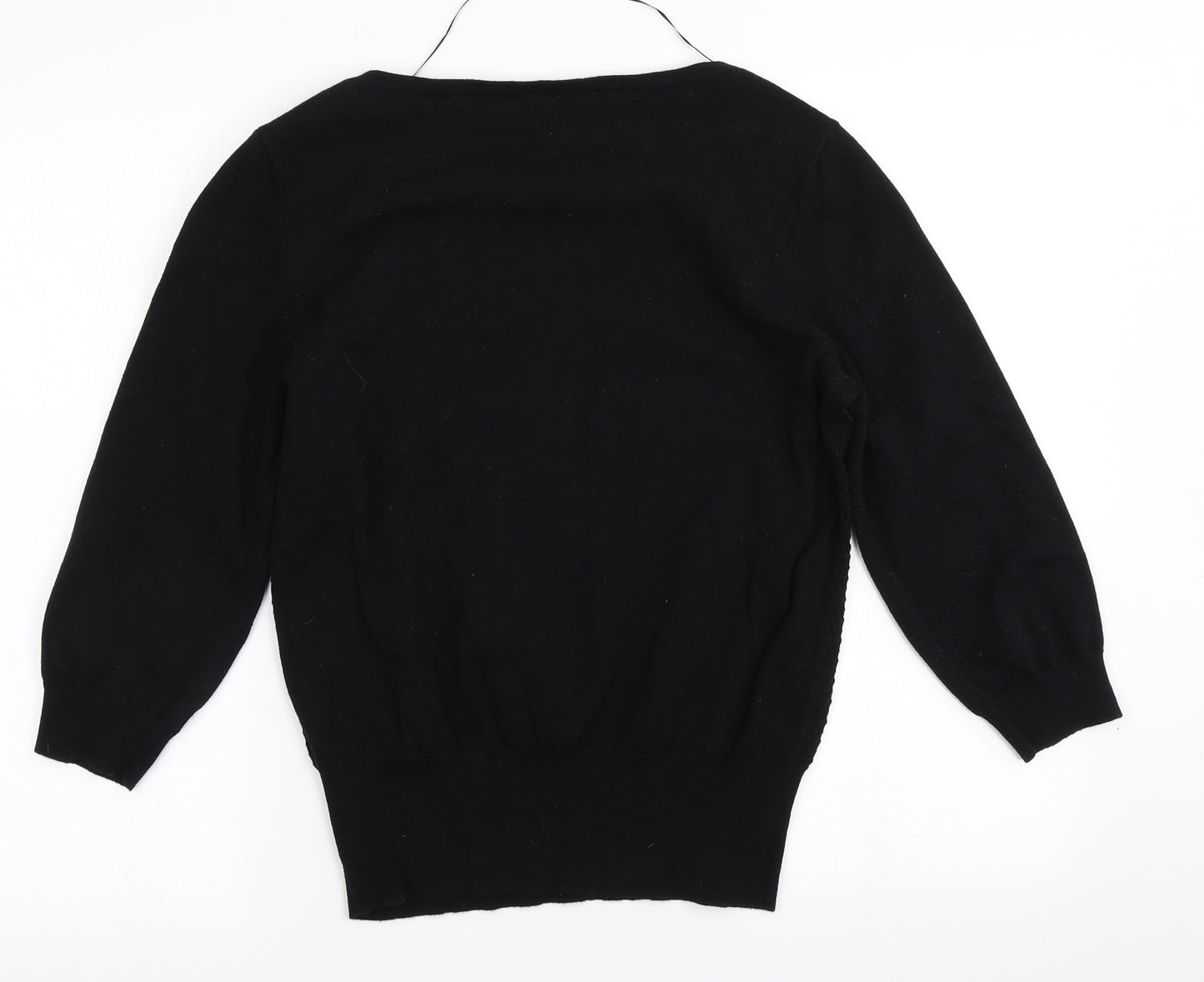 Oasis Womens Black  Knit Pullover Jumper Size L