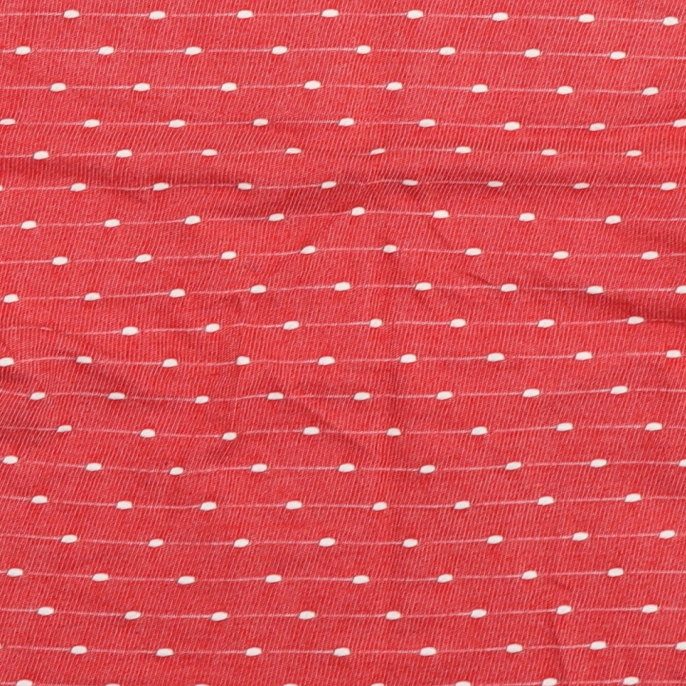 M&S Womens Red Polka Dot  Basic T-Shirt Size 14