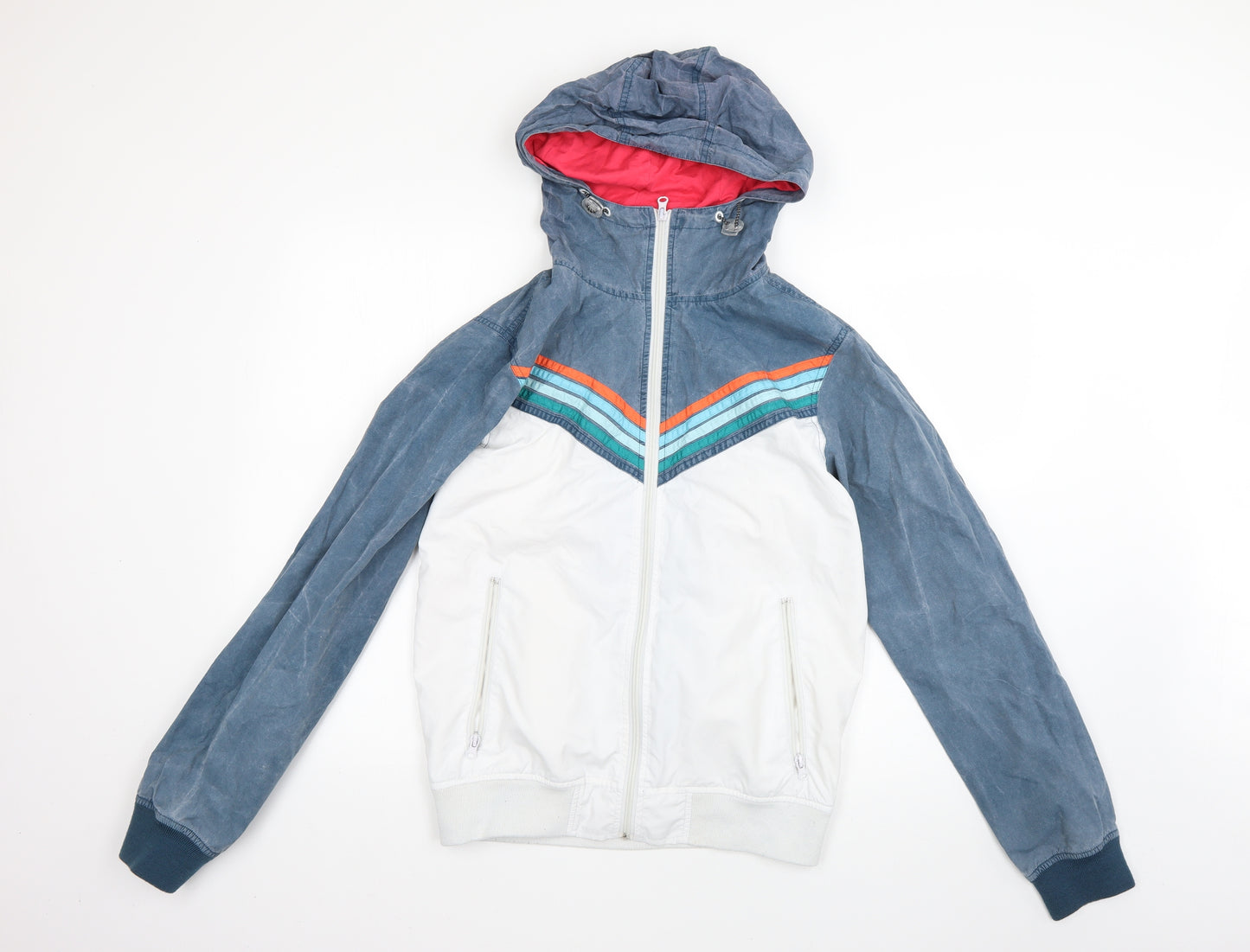 nannystate Mens Multicoloured Striped  Rain Coat Coat Size M