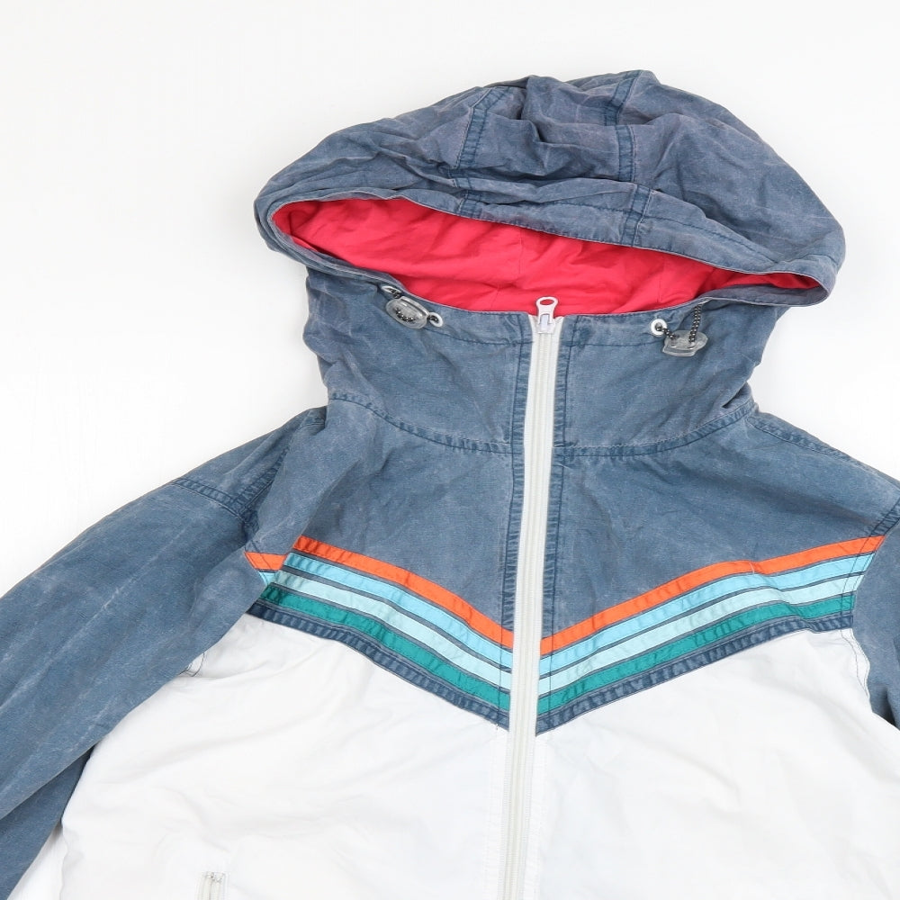 nannystate Mens Multicoloured Striped  Rain Coat Coat Size M