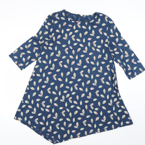 seasalt cornwall Womens Blue Geometric  T-Shirt Dress  Size 14