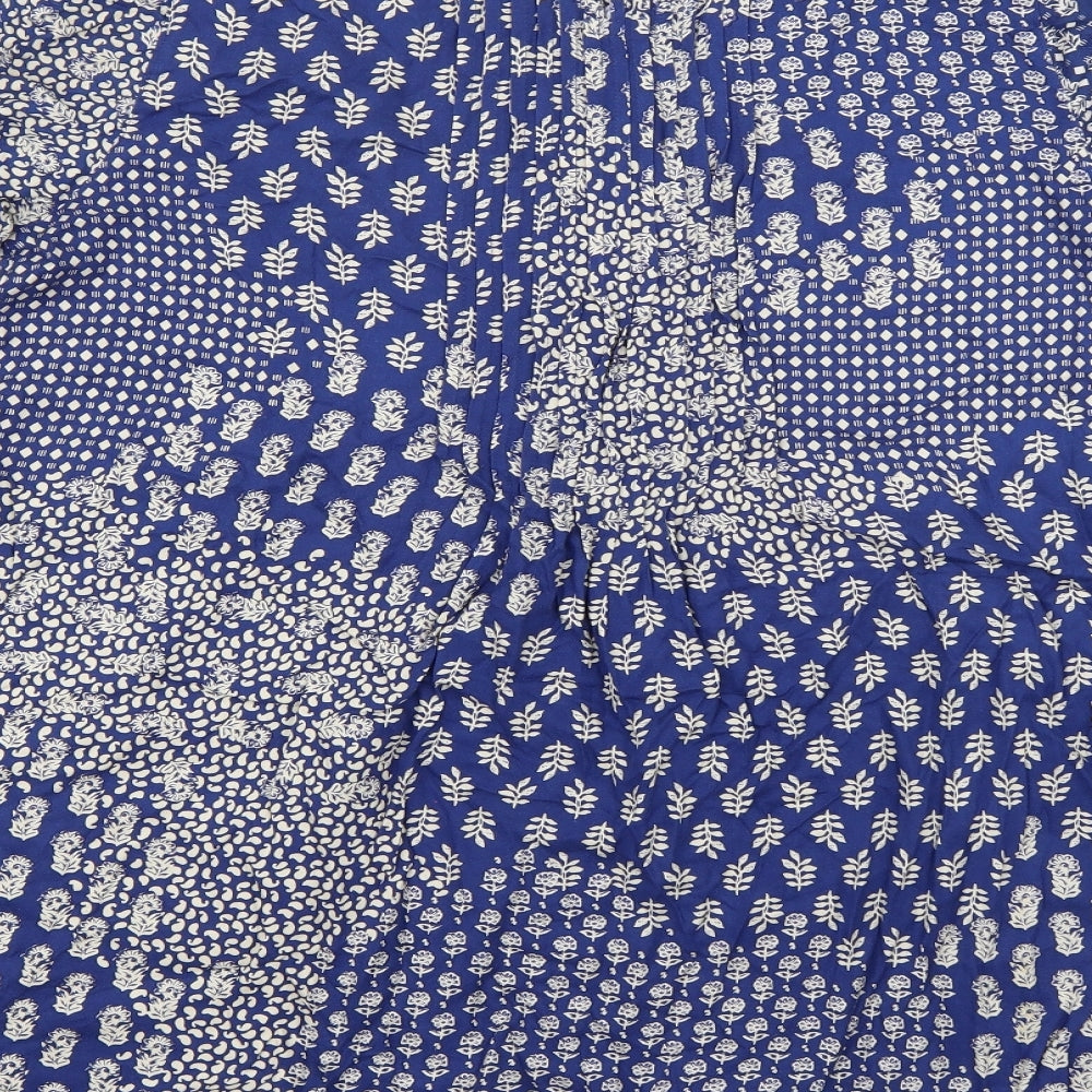 Sahara Womens Blue Floral  Fit & Flare  Size 2