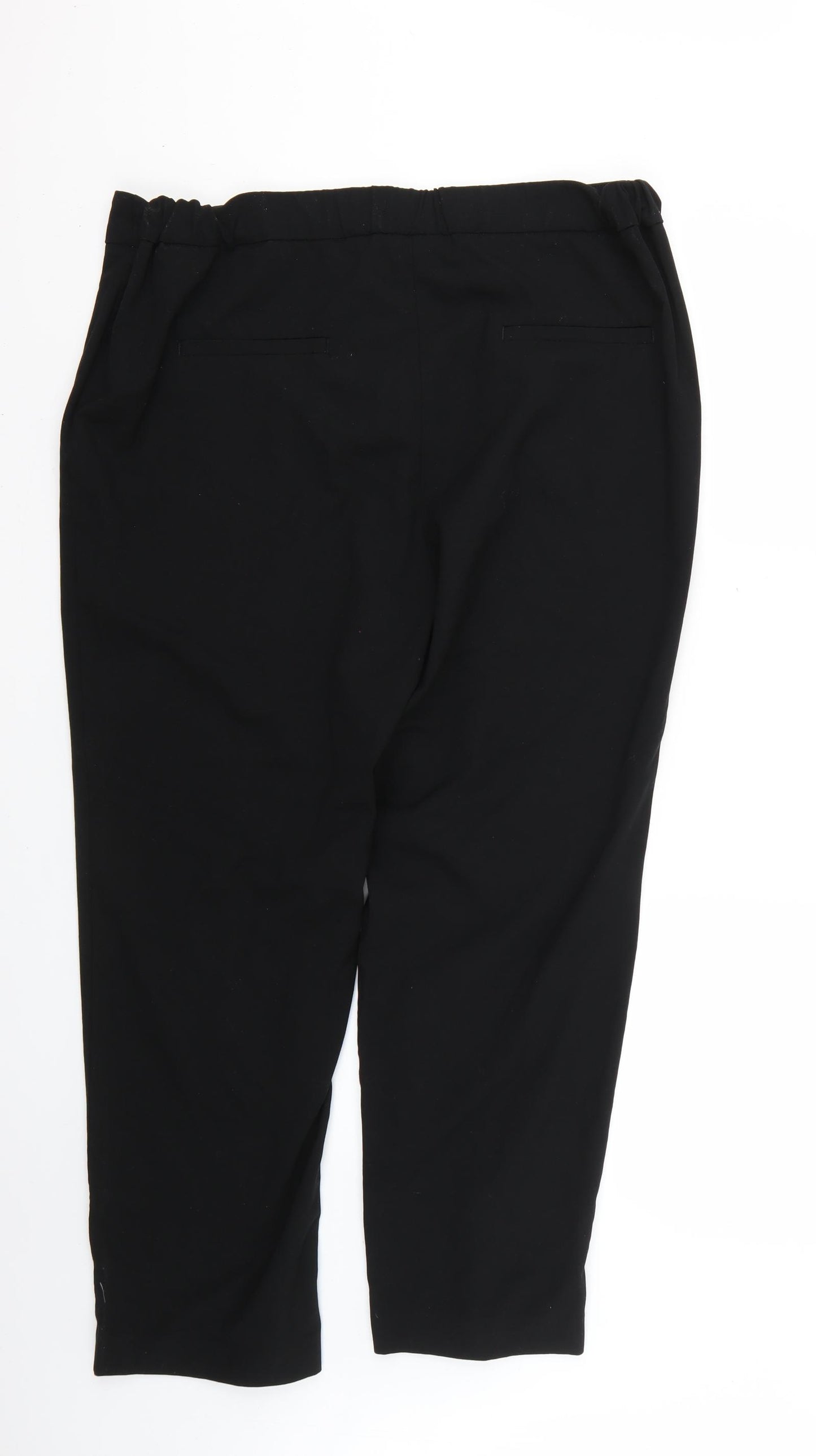 Marks and Spencer Womens Black   Trousers  Size 18 L25 in
