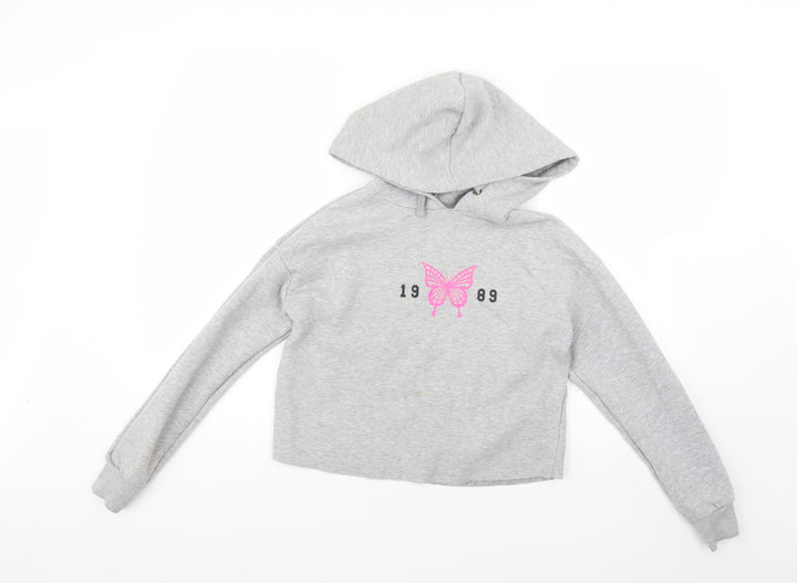New Look Girls Grey   Pullover Hoodie Size 12-13 Years