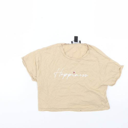 New Look Girls Beige   Basic T-Shirt Size 9 Years