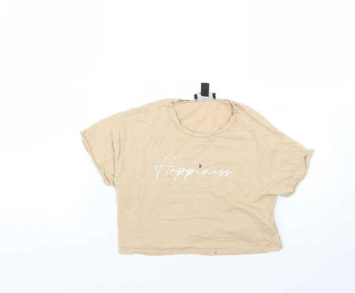New Look Girls Beige   Basic T-Shirt Size 9 Years