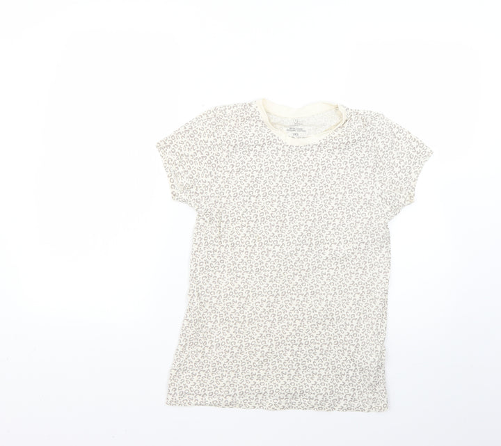 Primark Womens Multicoloured Animal Print Basic T-Shirt Size 4