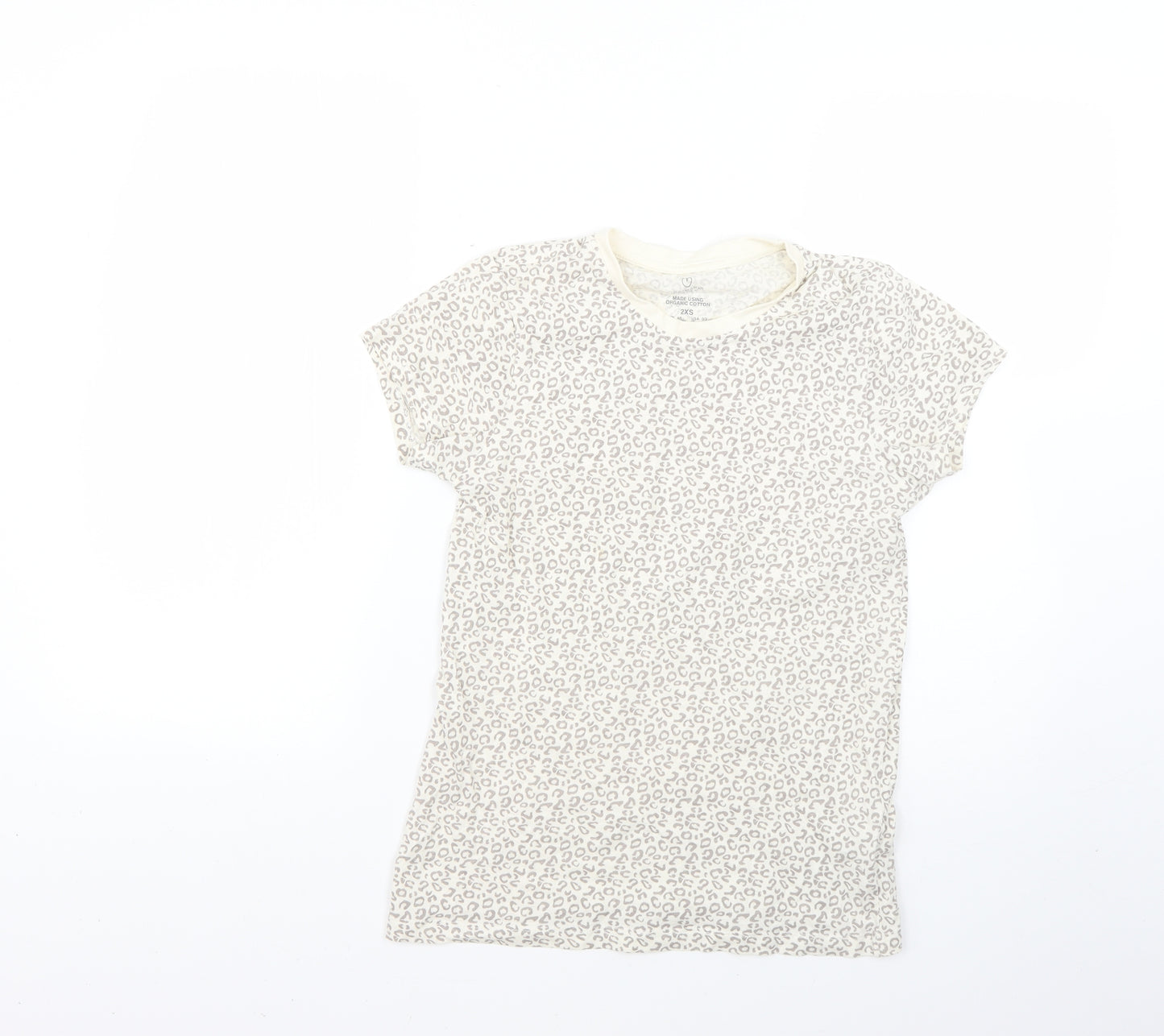 Primark Womens Multicoloured Animal Print  Basic T-Shirt Size 4