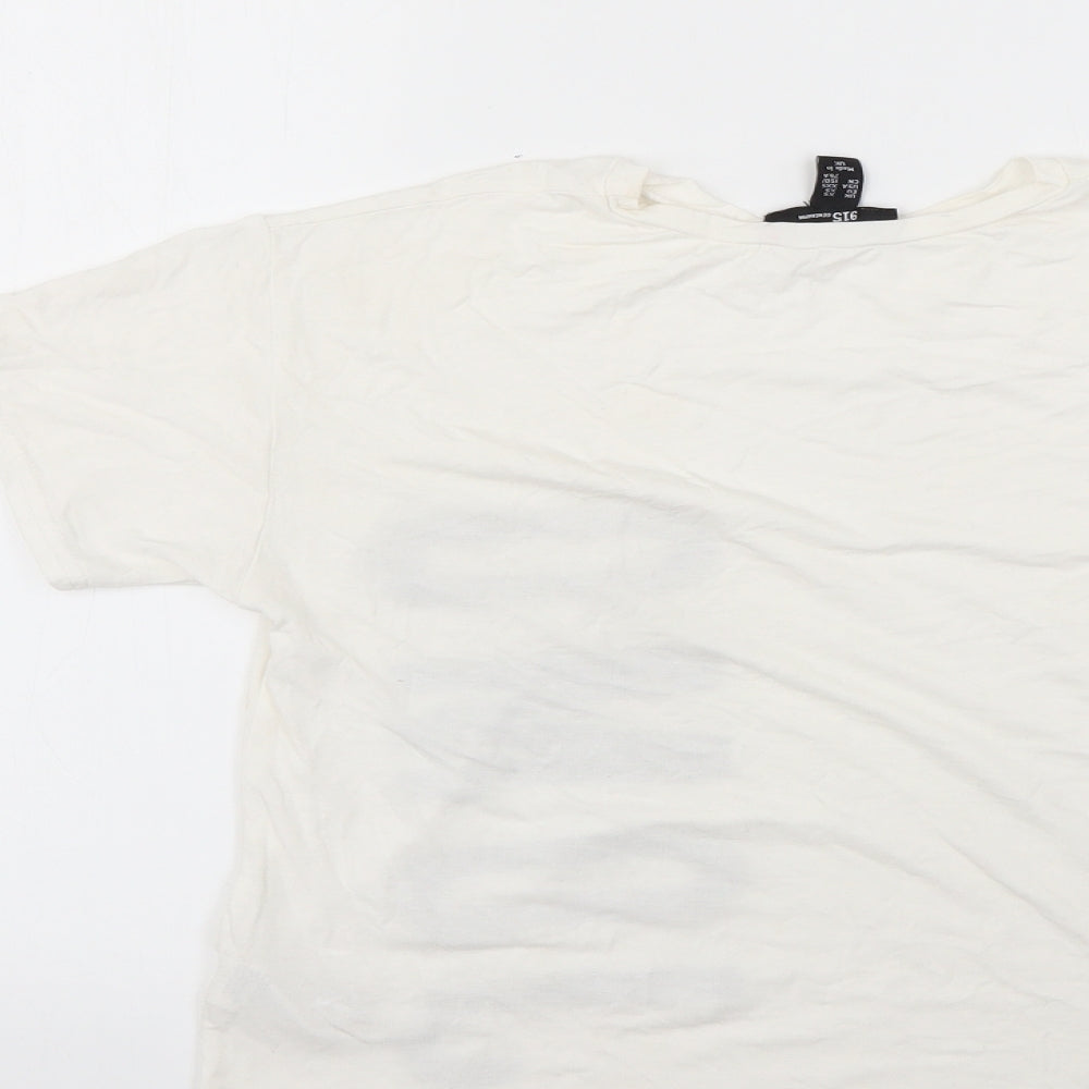 New Look Womens White   Basic T-Shirt Size XS
