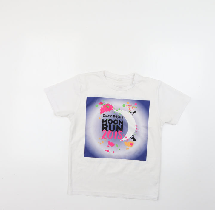 Awdis Girls White   Basic T-Shirt Size 9-10 Years